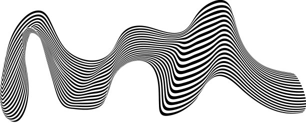 抽象黑白条纹液化波线图片下载