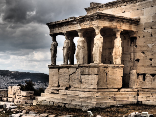 少女门廊，卫城的伊瑞克提翁图片下载