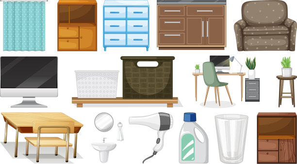 家具和家用电器上涂白色图片下载