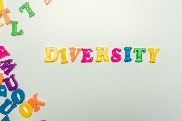 系列“概念词”:用彩色塑料字母拼出“多样性”图片下载