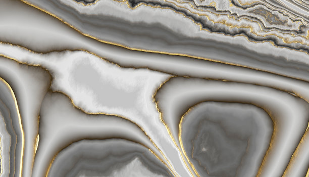 3d渲染，抽象大理石背景，人造石纹理，白色灰金色壁纸图片下载