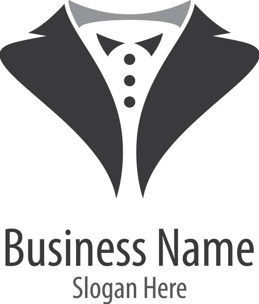 燕尾服标志模板图片下载