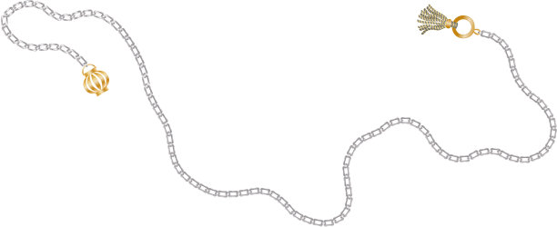 银链与灯笼符号孤立上图片下载