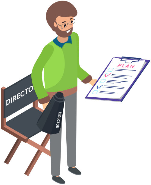 男编剧拿着扩音器导演图片下载