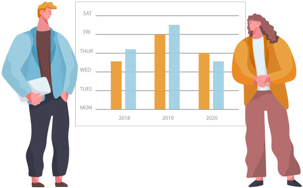 主持人展示统计指标和数据图片下载