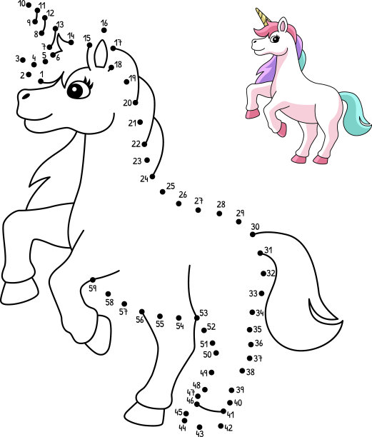 点对点的独角兽在糖果地孤立图片下载