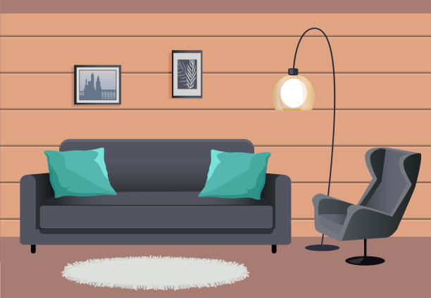 沙发是放松现代家具生活的地方图片下载