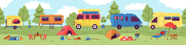 森林暑假露营冒险图片下载