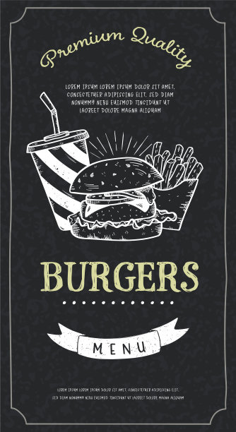 可爱的手绘菜单卡美味的食物伟大的图片下载