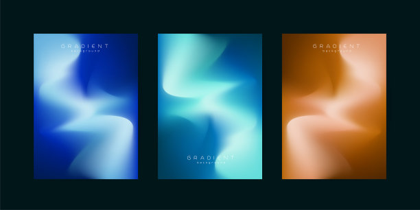 浅蓝色抽象流体波。一套现代梯度蓝色流动曲线。现代蓝色背景设计的着陆页，矢量和插图图片下载