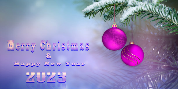 2023年圣诞快乐，新年快乐图片下载