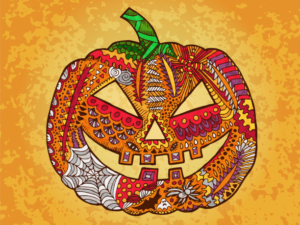 万圣节南瓜曾angle秋天五彩缤纷素材图片