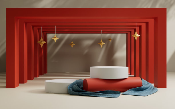 3d渲染抽象平台平台产品展示背景图片下载