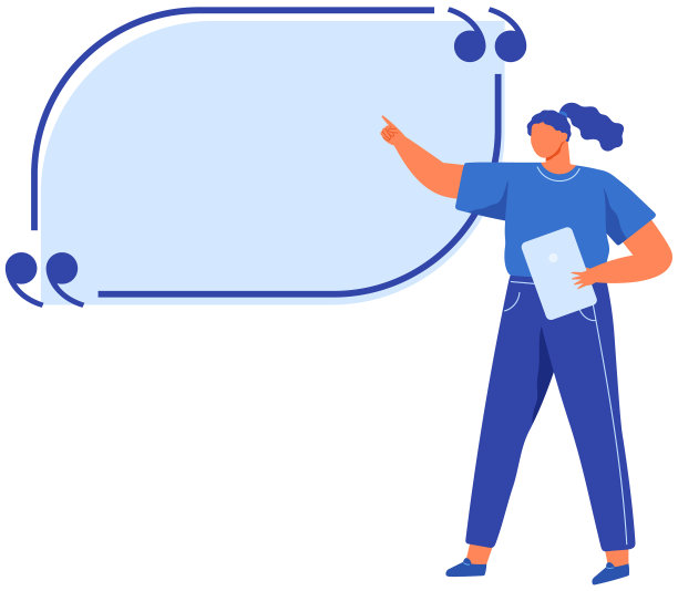 女人指出巨大的言语泡泡交流图片下载