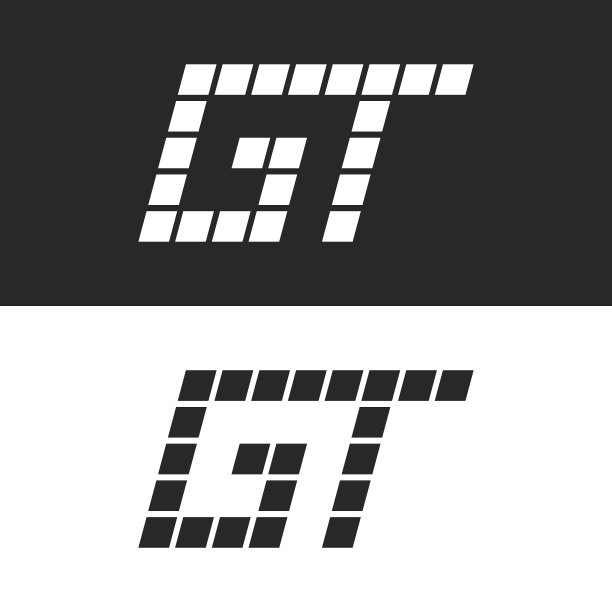 首字母gt或tg的字母组合技术标志从图片下载