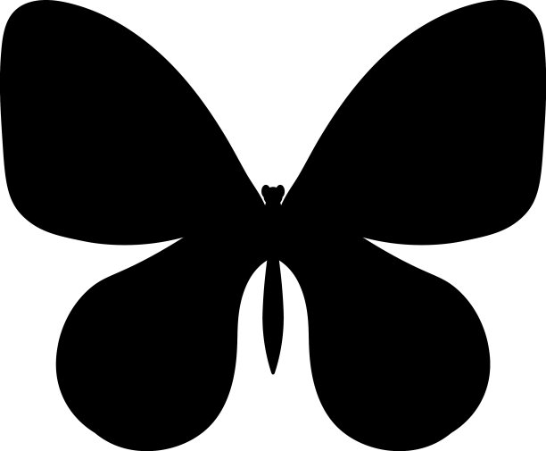 蝴蝶剪影可爱logo图片下载