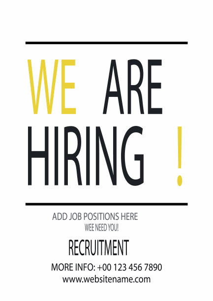 我们正在招聘社交媒体张贴传单设计图片下载