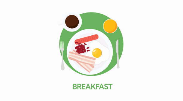 早餐图标或标志图片下载