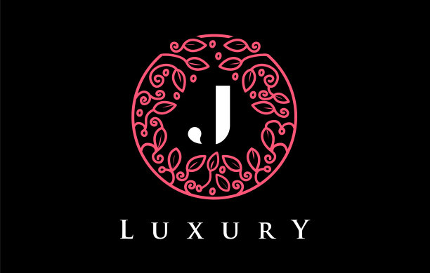 紫色j字母标志华丽美妆标志图片下载