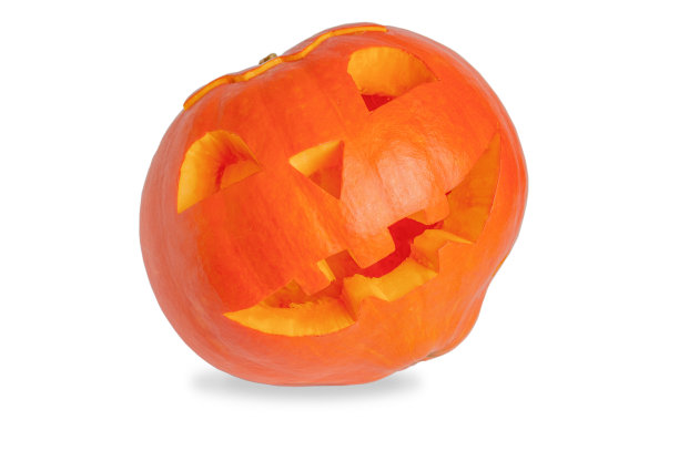 杰克灯笼从南瓜孤立在白色背景。图片下载