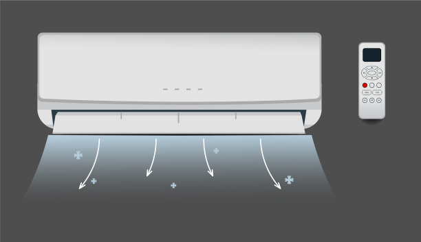 白色空调隔离供暖图片下载