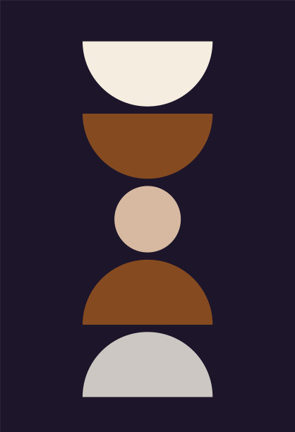 手绘艺术一套抽象的海报图片下载