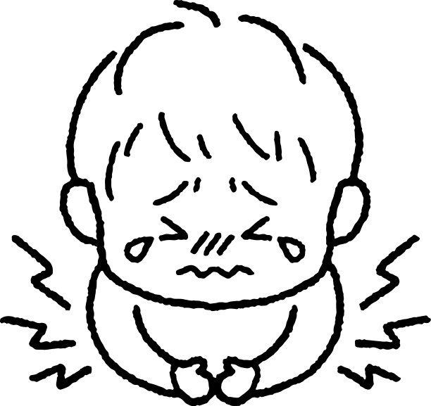 一个男孩胃痛的插图图片下载