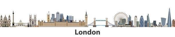 伦敦城市的天际线图片下载