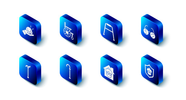 给轮椅助行器戴上眼镜图片下载