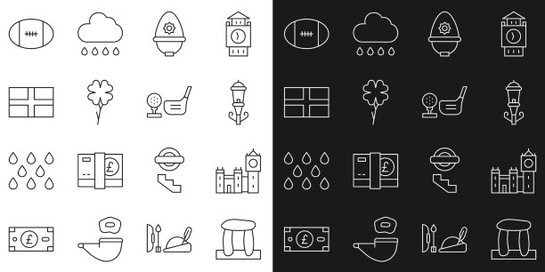 定线巨石阵大本钟塔复古街图片下载