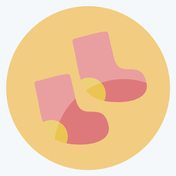 图标婴儿袜子适合婴儿符号平图片下载