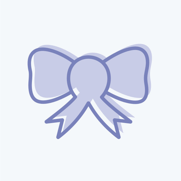 图标蝴蝶结适合两种色调的婚礼象征图片下载