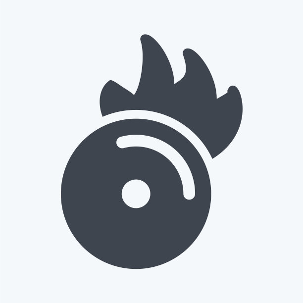 火焰CD音乐符号图标图片下载