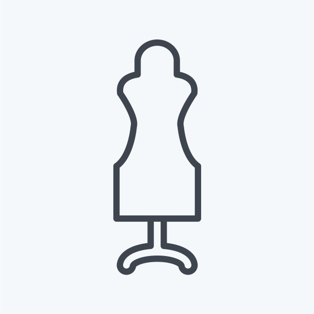 图标虚拟适合裁缝符号线风格图片下载