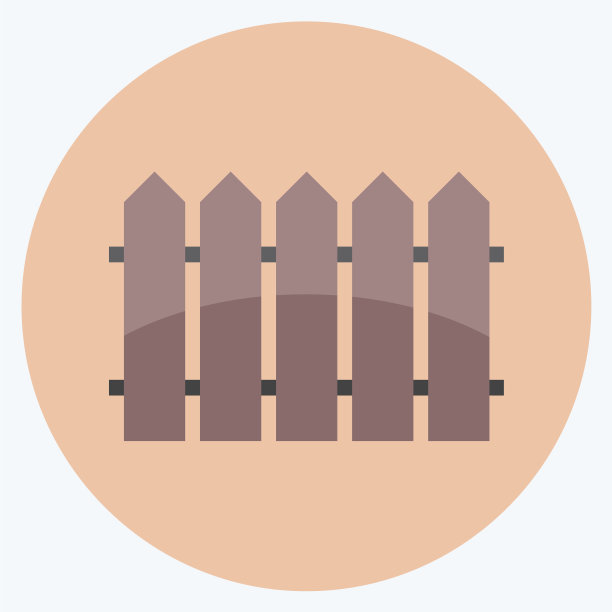 图标栅栏适合园林符号扁平化风格图片下载