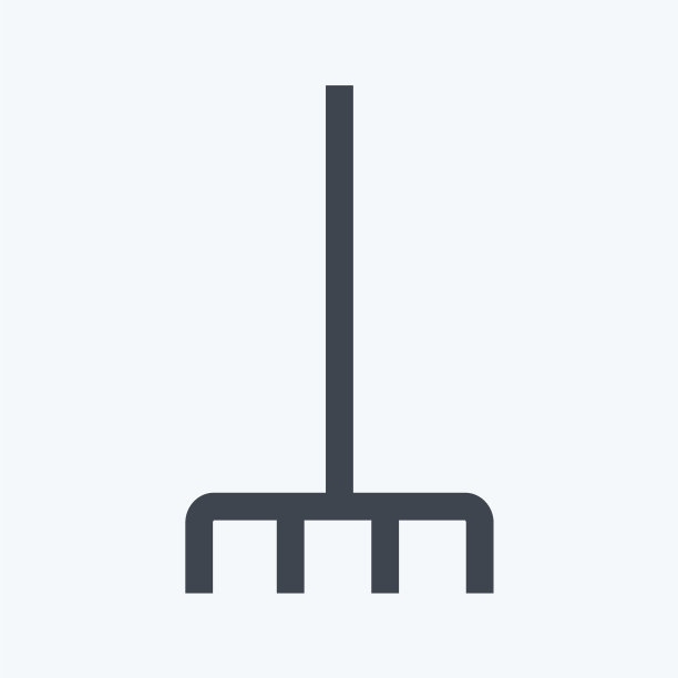 图标叉采摘树叶适合花园图片下载