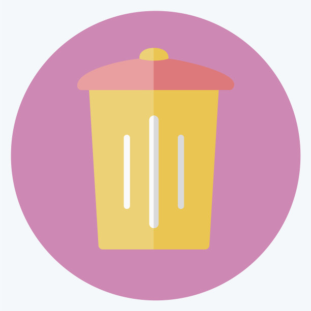 图标垃圾桶适合家居符号平图片下载