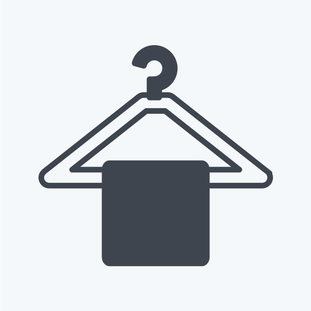 图标悬挂浴巾适合水疗标志字形图片下载