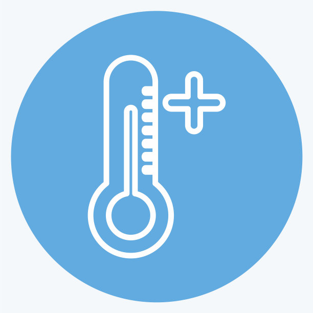图标热浪适合灾害的标志蓝色图片下载