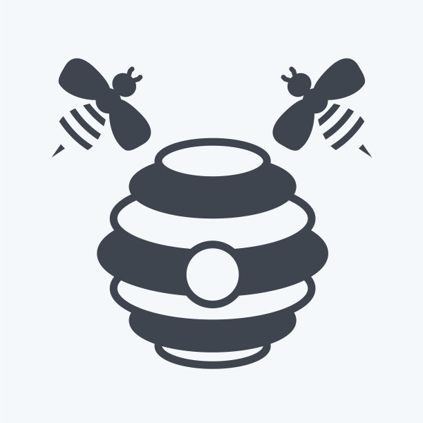 图标蜂巢适合花园符号字形风格图片下载