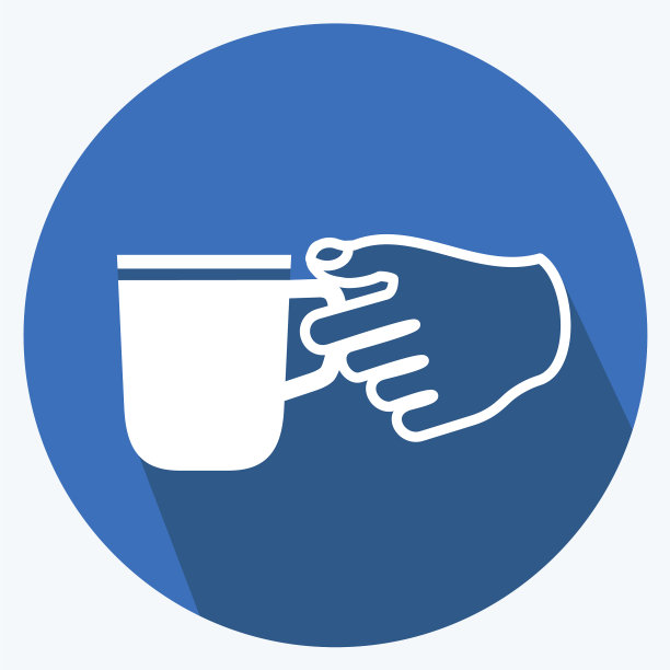 图标手持咖啡杯适合手的动作图片下载