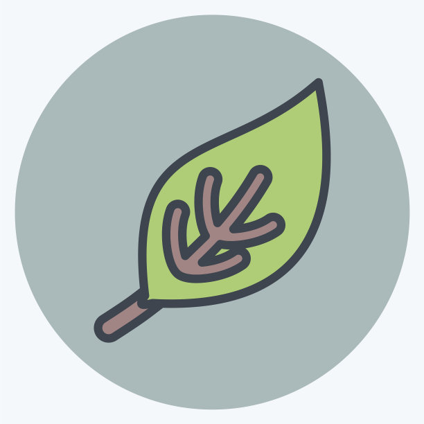 图标叶片适合春天的象征色彩搭配图片下载