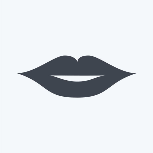 适合美容护理的唇形符号字形图片下载