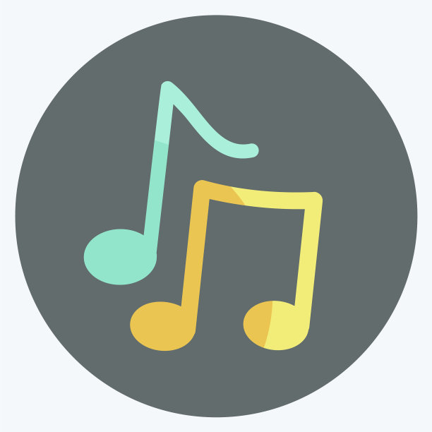 图标音符适合音乐符号平坦图片下载