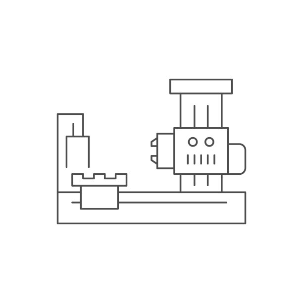 镗床线条轮廓图标图片下载