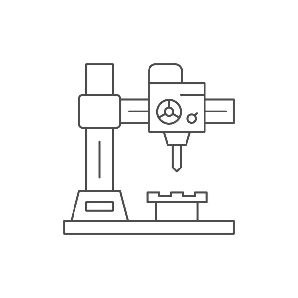 钻床线条轮廓图标图片下载