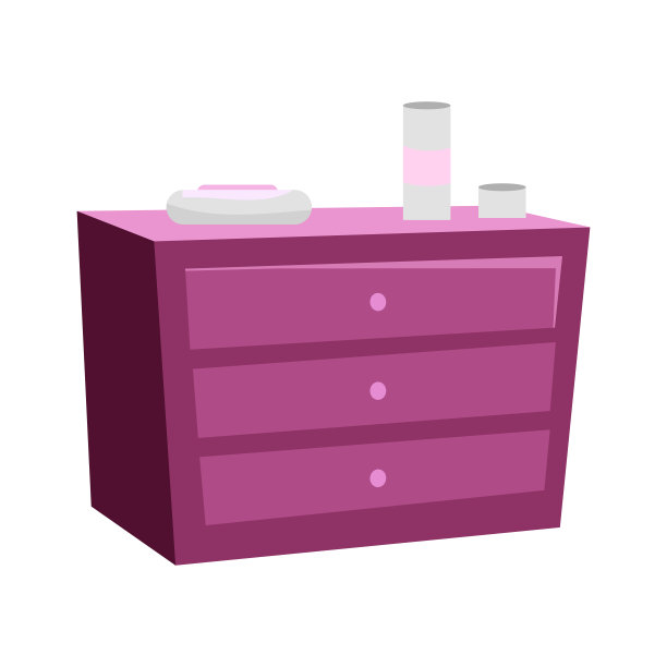 马桶与婴儿配件半平面颜色矢量对象图片下载