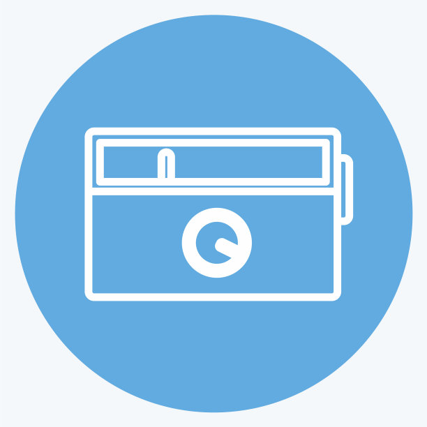 图标收音机适合家庭象征蓝色的眼睛图片下载