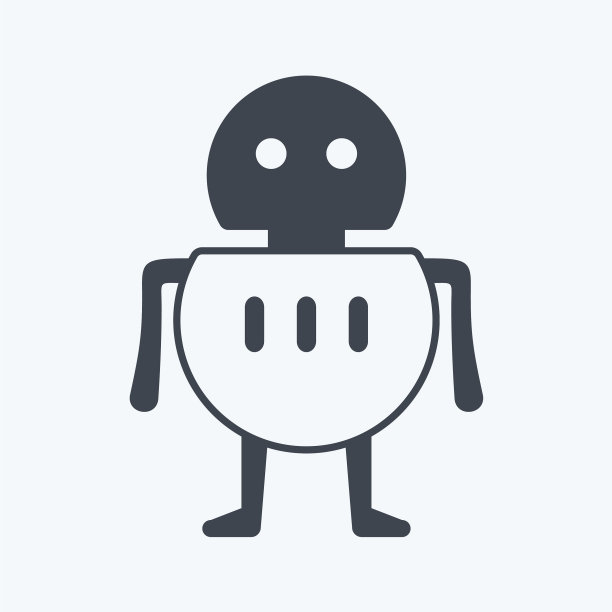 适合编程机器人图标符号字形图片下载