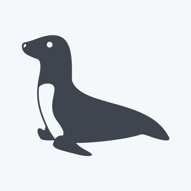 图标海狗适合动物符号字形图片下载